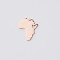 Ciondolo mappa Africa in acciaio inossidabile oro rosa con design a cuore traforato - Oro Rosa