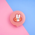 Pink Nordic mini retractable tape measure with a cute cartoon bunny silicone decoration - Rabbit
