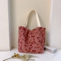 Handbag Style Corduroy Red Rose (Pink)