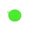 Spazzola piatti circolare in silicone verde con foro per appendere e setole fitte - 9cm / Verde