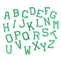 Set of 26 green alphabet embroidery patches for DIY clothing decoration with white borders - AAC-C-2-1*Christmas Green*Set of 26 Letters