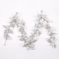 Ghirlanda natalizia con bacche argentate e glitter per decorazioni domestiche festive - Ghirlanda a tripla bacca / Argento