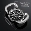Silver zinc alloy apple slicer with 12 blades and non-slip handles for easy coring - Bubble Bag Pack / Upgrade-12 Blades / Chrome