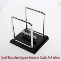 Small square Newton's cradle balance balls with black base, size 9x7.5x9cm - Small / Square Black Base