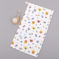 Cotton gauze baby towel with colorful cartoon animal prints and high density texture - 25x25cm / Animal Alphabet Paradise