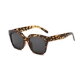 Klassische Sonnenbrille mit Schildpatt-Rahmen, Übergroßen Gläsern und dunklen Gläsern - Schildpatt-Rahmen Verlaufs-Graue Gläser