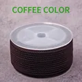 2mm coffee brown pineapple braided cord on roll for DIY jewelry making and pendants - Coffee
