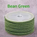 Spool of 2mm bean green braided rope for DIY necklaces and jewelry making accessories - Bean Green