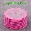 Light rose red 2mm braided pineapple cord roll for jewelry and pendant DIY necklace making - Light Rose Red