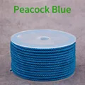 Peacock blue 2mm pineapple braided rope on a spool for DIY jewelry making and crafts - Teal