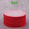 Roll of 2mm red braided pineapple cord for DIY jewelry and pendant necklace making - Red