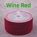 Cordon tressé ananas 2mm rouge vin pour bijoux DIY sur bobine en plastique transparent - Bordeaux