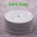 Deep grey 2mm braided rope roll for DIY jewelry pendants and necklace cord - Dark Gray