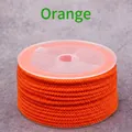 Bobine de cordon tressé orange de 2 mm pour la création de bijoux et colliers DIY - Orange