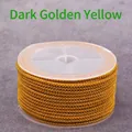 Cordon tressé DIY pour pendentifs en jaune doré foncé sur bobine en plastique - Jaune d'or Profond