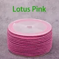 Spool of 2mm braided pineapple rope in lotus pink for DIY jewelry and pendant crafts - Lotus Pink