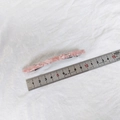 Detail showing a 10.5cm pink marble acetate hair clip with a silver metal spring barrette - Pink Floral