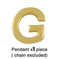 Macro view of polished gold letter G pendant with glossy finish for minimalist necklace - Letter G Pendant Only