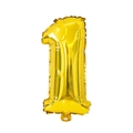 Golden 16-inch aluminum foil balloon shaped as number one for party celebrations - Number 1 / Gold