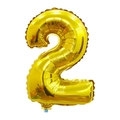 Shiny golden number 2 foil balloon for wedding and festive party backdrop decoration - Number 2 / Gold