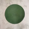 Deep green circular woven PP placemat with heat-resistant spiral weave pattern - Dark Green