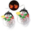 Boucles d'oreilles bonhomme de neige à LED lumineuses avec batterie et détails peints - Bonhomme de neige (Boucle d'oreille)