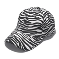 Berretto da baseball unisex zebrato con un classico design in tela a righe bianche e nere - Bianco (Zebra Bianco e Nero)