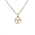 Titanium steel necklace with gold Aries zodiac pendant on a clean white background - 6#-Aries