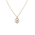 Golden titanium steel necklace with hollow circular Taurus zodiac sign pendant - 3#-Taurus