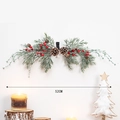 Nordische Weihnachtsdekoration mit Kiefernnadeln und roten Beeren, Länge 52 cm - Stil A Mittel (52CM)