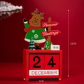 Calendario dell'avvento in legno con renna e blocchi numerici per il conto alla rovescia - Calendario Renna