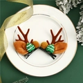 Bois Brun Avec Mini Sapin de Noël / Paire de 2