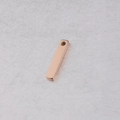 Polished rose gold rectangular bar pendant for jewelry making with single hole design - Rose Gold