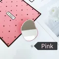 Pink bean-shaped portable makeup mirror with minimalist design and smooth round frame - Expanding Stand / Pink Oval Mirror