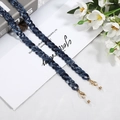 Blue marble resin chain detail with gold lobster clasp for glasses or face masks - Blue Marble Texture (D4427)