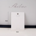 White cardboard jewelry display card 8x6cm for silver earrings and necklaces - Silver Necklace Card (6*8cm)