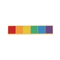 Rectangular rainbow enamel pin brooch with gold metal base for jackets and bags - Vertical Bar