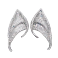 Glinsterende zilveren elfenoren voor Halloween cosplay en themafeest accessoires - 10CM OPP-zak / Zilveren Glitter (10CM)