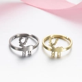 Christmas reindeer open rings set in gold and silver finish with festive ribbon - 023 (Reindeer Shape)