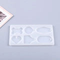 Siliconen mal met bot- en hartvormen voor DIY hars hangers en gepersonaliseerde labels - Nieuwe 6-gaats hondenklevens label mal