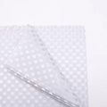 White semi-transparent tissue paper with silver polka dot pattern for gift wrapping - Silver Polka Dots