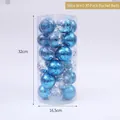 30er-Set blaue Weihnachtskugeln mit 6cm Durchmesser für festliche Baumdekorationen - 6cm/30Stk / Blau