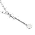 Modern silver letter T pendant necklace with minimalist dual chain design for women - Letter T(KN114946-Z)