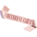 Rose gold glitter Birthday Girl sash for birthday party celebration gift - Rose Gold Birthday Girl Sash