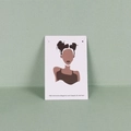 Minimalist small stud earrings displayed on elegant white paper card packaging - 6x9cm / Elegant Goddess (XL-KP127)