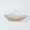 Nordic style champagne gold iron wire fruit basket with 31cm diameter and wavy edge - Large Octagonal Style / Gold
