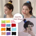 Set of 12 vibrant colorful plush elastic hair ties for women daily hair styling - 12 PCS / Multicolor