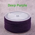 2mm dark purple pineapple braided cord roll for DIY jewelry pendants and necklaces - Deep purple