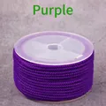 Spool of 2mm purple braided cord for DIY jewelry pendants and handcrafted necklaces - Purple