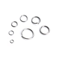 Polished silver stainless steel jump rings in various sizes for DIY jewelry making crafts - 0.6x4mm Size / Steel